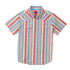 Serape Pearl Snap Short Sleeve Button Up- Sedona Red